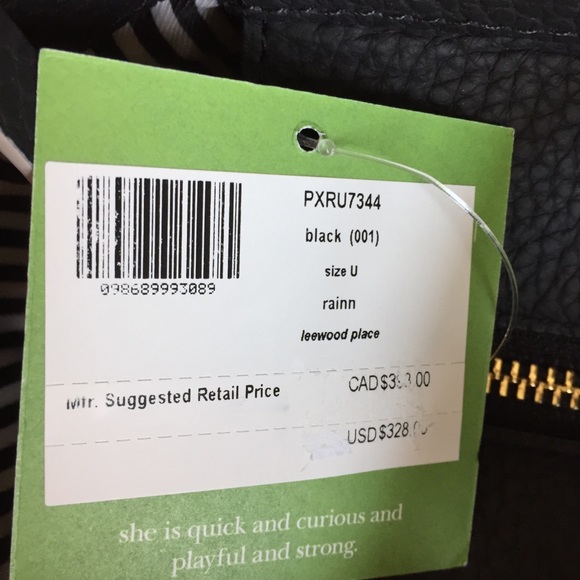 Kate spade leewood rain place black tote scalloped - Picture 6 of 8